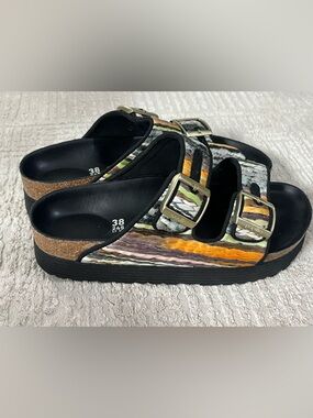 Papillio Birkenstock Arizona Yarn Platform Sandals